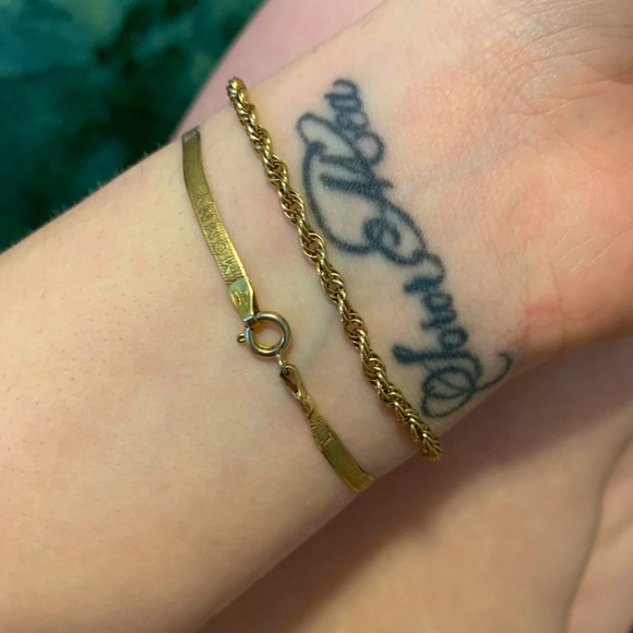 3.5g 10K Solid Yellow Gold Rope Chain Bracelet - Picture 9 of 9